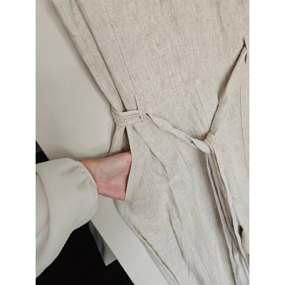 Reformation Women's Naomi Linen Jumpsuit Beige Natural NWT Size 12 - Picture 9 of 16